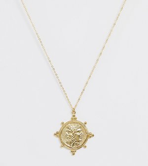 Позолоченное ожерелье с подвеской в виде римской монеты -Золотой Ottoman Hands