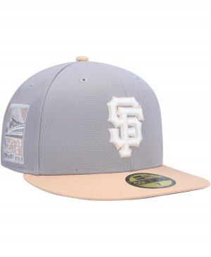 Мужская серо-персиковая шляпа-комбинезон San Francisco Giants Матча всех звезд MLB 2007 фиолетового цвета 59FIFTY. NEW ERA