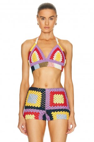 Бюстгальтер X No Vacancy Inn Crochet Halter, цвет Multicolor Marni