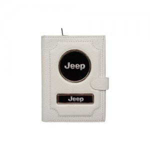 Обложка для автодокументов и паспорта (джип) кожаная флотер 4 в 1 Jeep