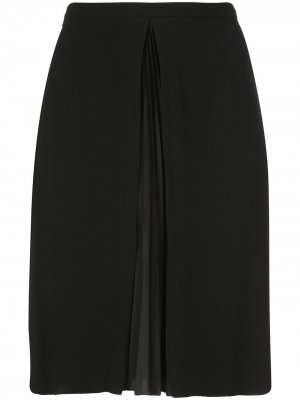 Плиссированная юбка А-силуэта Paule Ka. Цвет: черный