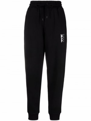 Спортивные брюки с кулиской и логотипом Michael Kors. Цвет: черный