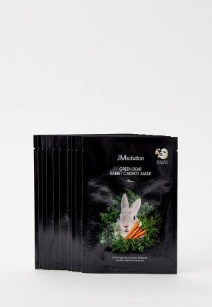 Маски для лица 10 шт. JMsolution с экстрактом моркови, успокаивающие, против акне, от угревой сыпи, прыщей, покраснений, шт х 30 мл. Цвет: прозрачный