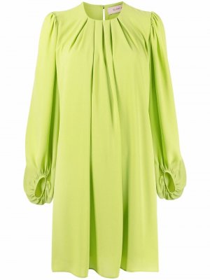 Gathered-detail shift dress Blanca Vita. Цвет: зеленый