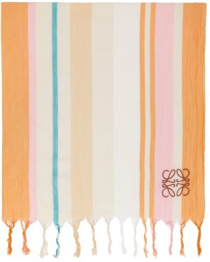 Шарф-одеяло Off-White с оранжевыми полосками Loewe