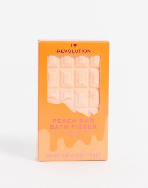 Шипучка для ванны в форме плитки шоколада с персиковым ароматом -Бесцветный I Heart Revolution