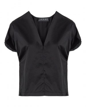Блуза ICONA BY KAOS. Цвет: черный