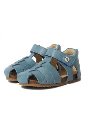 Кожаные сандалии Falcotto. Цвет: голубой