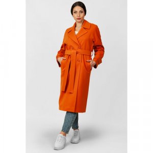 Пальто , размер 40-42, оранжевый MARGO. Цвет: оранжевый