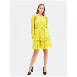 Платье , размер 40 EU, желтый Twinset Milano. Цвет: желтый