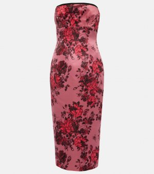 Платье миди без бретелек adalina с цветочным принтом , розовый Emilia Wickstead