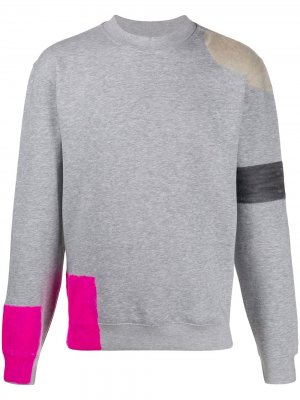 Пуловер в стиле колор-блок Corelate. Цвет: серый