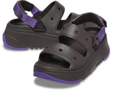 Туфли Classic Hiker Xscape Sandal, цвет Espresso/Neon Purple Crocs