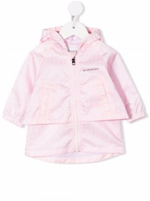Пальто на молнии с капюшоном Givenchy Kids. Цвет: розовый