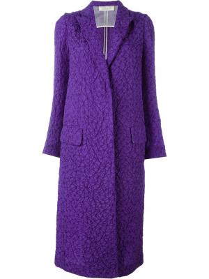 Фактурное пальто Nina Ricci. Цвет: розовый и фиолетовый