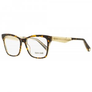 Женские прямоугольные очки RC5089 056 Темное золото Гаваны 53 мм Roberto Cavalli