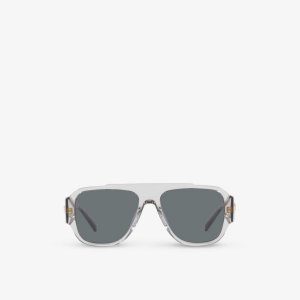 VE4436U солнцезащитные очки в оправе-подушке из ацетата , серый Versace