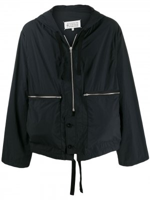 Спортивная куртка с капюшоном Maison Margiela. Цвет: черный