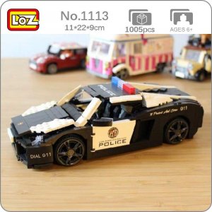 1113 модель автомобиля Лос-Анджелес черный полицейский гоночный автомобиль 3D DIY 1003 шт. мини-блоки кирпичи строительная игрушка без коробки LOZ