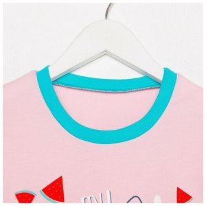 Пижама для девочки К2225-7163, цвет розовый/горох, рост 116 см (60) Basia. Цвет: розовый