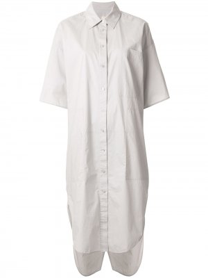 Платье-рубашка с короткими рукавами Lee Mathews. Цвет: серый
