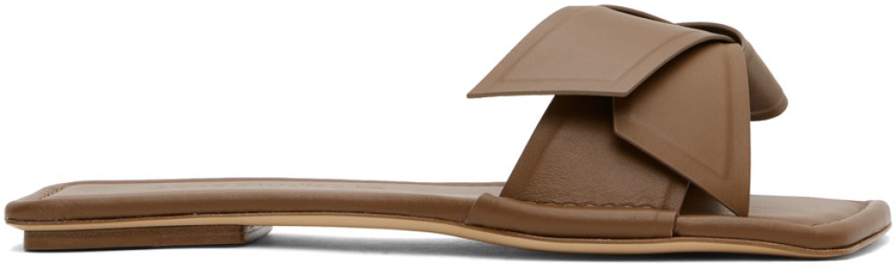 Коричневые кожаные сандалии Musubi Acne Studios