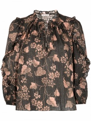 Блузка с цветочным принтом Ulla Johnson. Цвет: зеленый