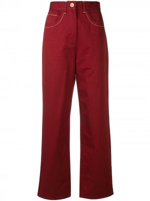 Расклешенные брюки Maison Kitsuné. Цвет: красный