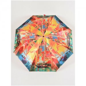 Зонт женский ZEST арт.24984 разноцветный. Цвет: голубой/оранжевый/желтый