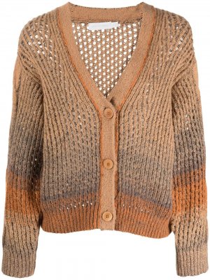 Ollie gradient-knit cardigan Jonathan Simkhai. Цвет: коричневый