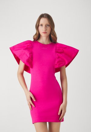 Коктейльное платье / Вечернее KARL LAGERFELD ИЗ ТКАНИ, розовый кабаре