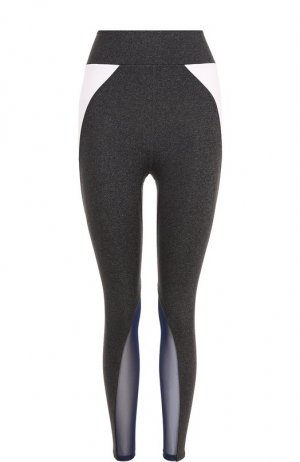 Спортивные леггинсы с перфорированными вставками Heroine Sport. Цвет: серый