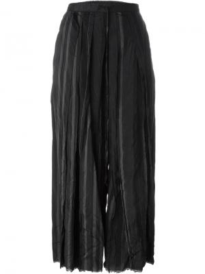 Укороченные брюки с гофрированным дизайном Lost & Found Ria Dunn. Цвет: чёрный