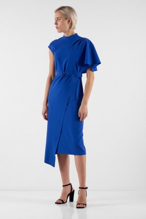 Коктейльное платье VASSA&Co. Цвет: синий