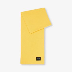 Тканый шарф с нашивкой-логотипом , желтый Hugo