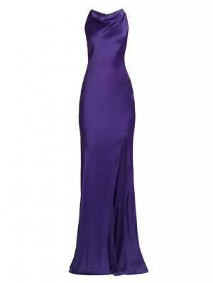 Двустороннее атласное платье с капюшоном , фиолетовый Lapointe