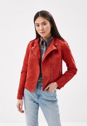 Куртка кожаная Roxy RO165EWAKDX1. Цвет: красный