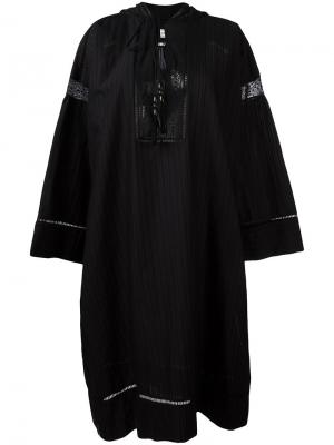 Платье-кафтан с капюшоном Veronique Branquinho. Цвет: чёрный