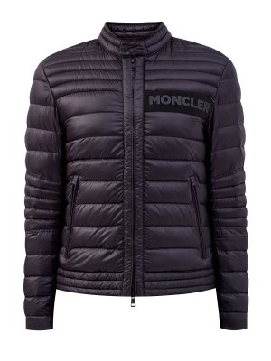 Куртка Conques в байкерском стиле из нейлона Longue Saison MONCLER. Цвет: черный