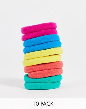 Набор резинок для волос разных цветов -Разноцветный Pieces