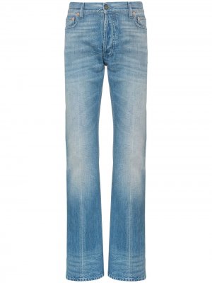 Прямые джинсы с отделкой Web Gucci. Цвет: синий