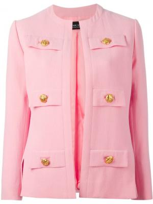 Куртка с карманами Jean Louis Scherrer Vintage. Цвет: розовый и фиолетовый