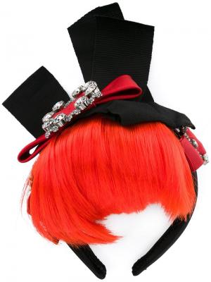 Ободок для волос бантом Dolce & Gabbana. Цвет: чёрный