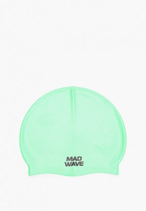 Шапочка для плавания MadWave Neon Silicone Solid. Цвет: зеленый