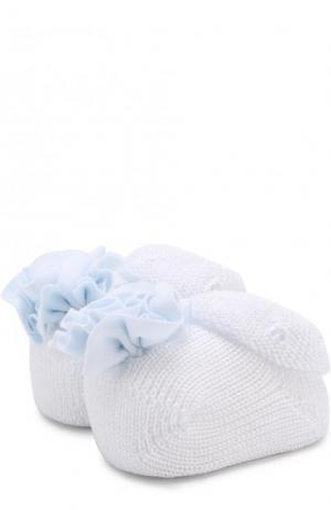Хлопковые носки с декором Aletta. Цвет: голубой