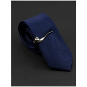 Зажим для галстука, серебряный, черный 2beMan. Цвет: черный/серебристый