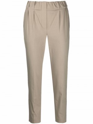 Укороченные брюки прямого кроя Brunello Cucinelli. Цвет: зеленый