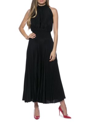 Платье миди со складками и блузкой , черный Marina