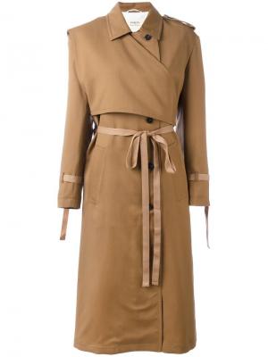 Двубортное пальто Ports 1961. Цвет: коричневый