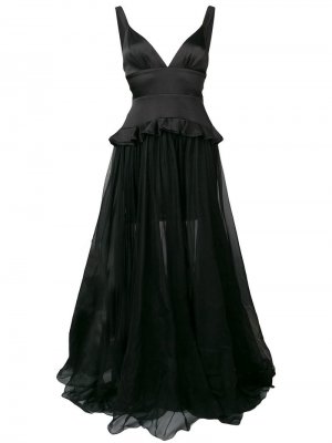 Длинное платье Yasmina Maria Lucia Hohan. Цвет: черный